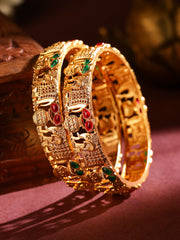 Gleaming Loops Kundan Bangles