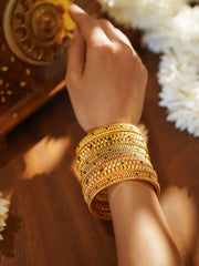 Celebration-Ready Heritage Gold Bangles