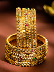 Celebration-Ready Heritage Gold Bangles