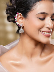 Festive Sparkle Ear Cuff Jhumka Earrings