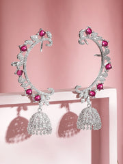 Festive Sparkle Ear Cuff Jhumka Earrings