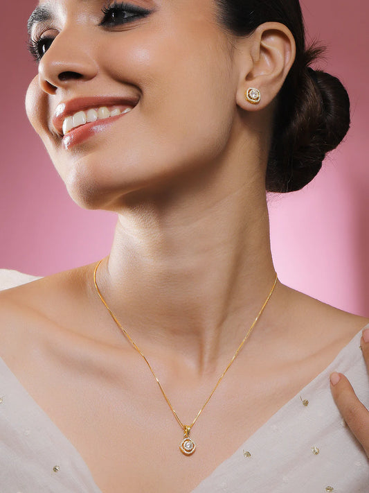 American Diamond Zirconia Necklace Set