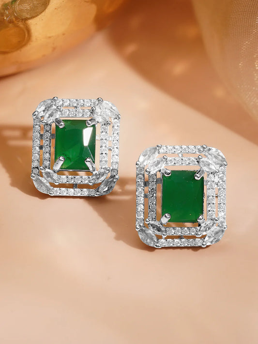 Evening Luxe Emerald Stud Earrings