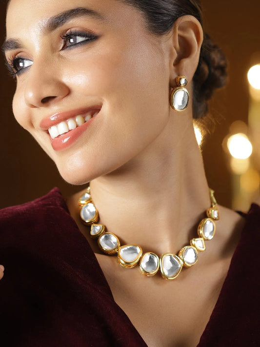 Gilded Dreams in Kundan Necklace Set
