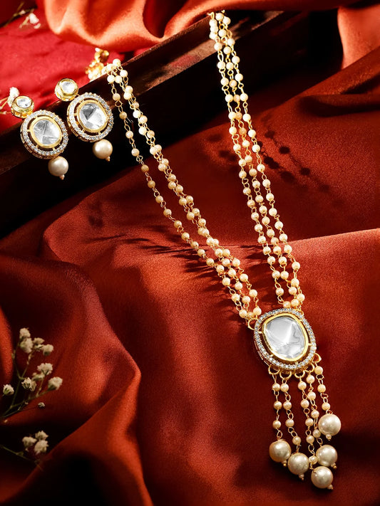 Kundan & Beads Long Necklace Set